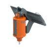 produktbild på TF-HD hydraulmotor till små lastmaskiner. Motorn är orange